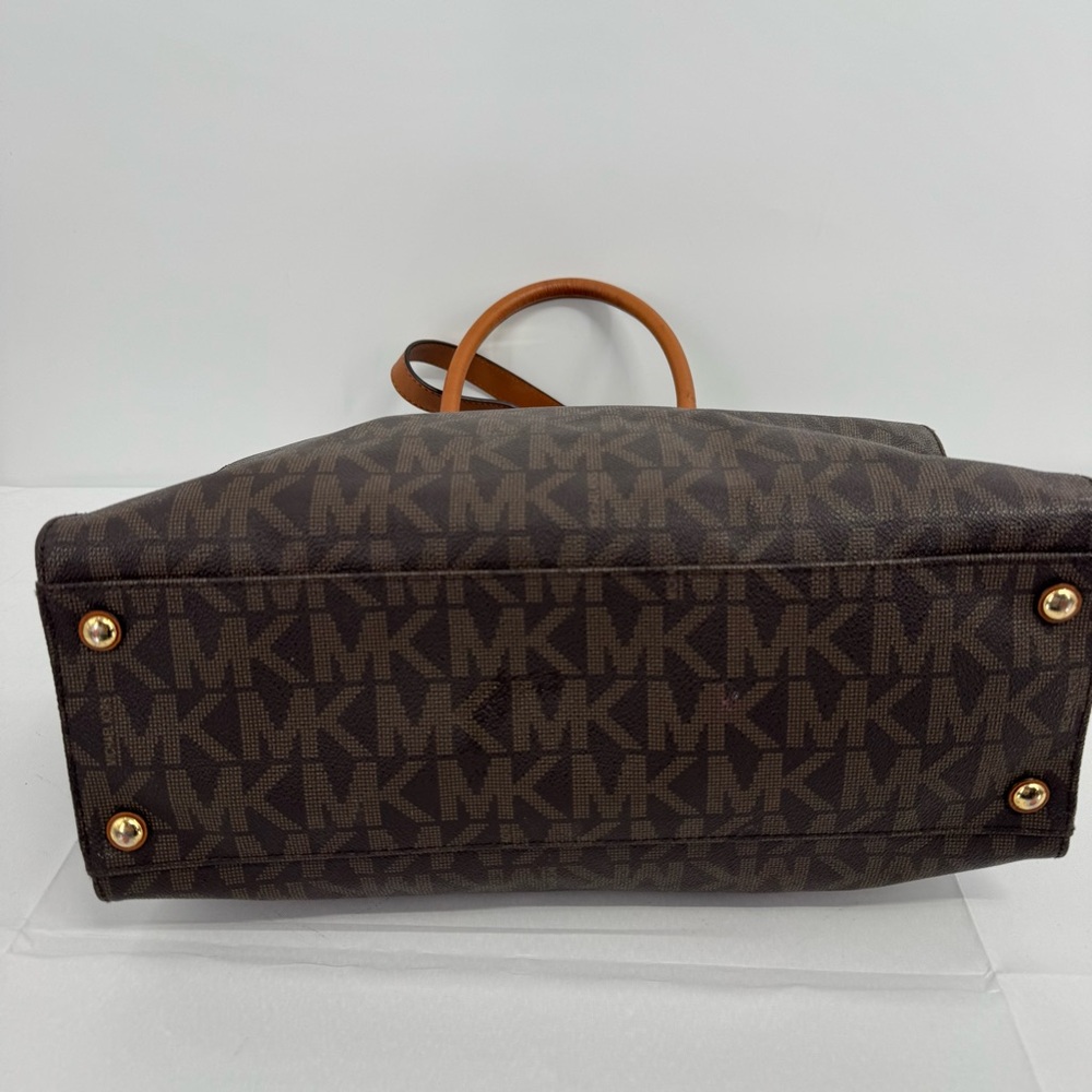 MICHAEL KORS Hamilton Large Shoulder Tote Monogram Brown Bags - Picture 6 of 16